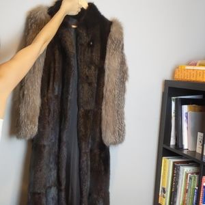 Mink & Silver Fox Sleeve Vintage Fur